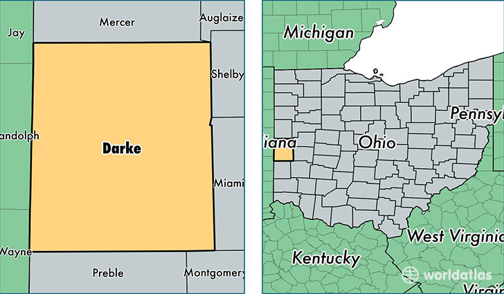 darke-county-ohio map